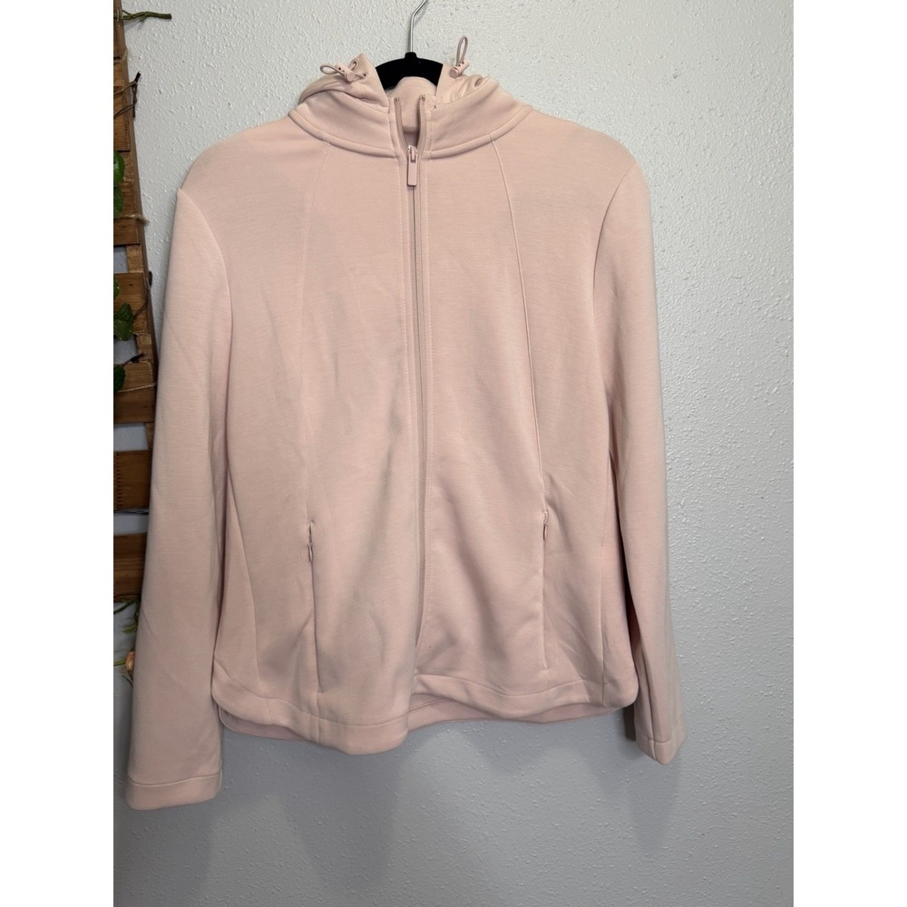 CHICO'S Light Pink Full Zip Hoodie size 1‎ Super Soft Excellent!
